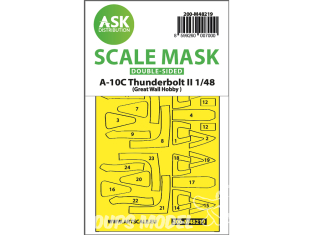 ASK Art Scale Kit Mask M48219 A-10C Thunderbolt II Great Wall Hobby Recto Verso 1/48