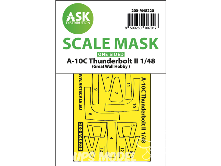 ASK Art Scale Kit Mask M48220 A-10C Thunderbolt II Great Wall Hobby Recto 1/48