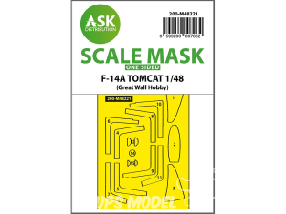 ASK Art Scale Kit Mask M48221 F-14A Tomcat Great Wall Hobby Recto 1/48
