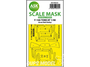 ASK Art Scale Kit Mask M48222 F-14A Tomcat Great Wall Hobby Recto Verso 1/48