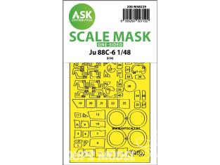 ASK Art Scale Kit Mask M48229 Junkers Ju 88C-6 Icm Recto 1/48