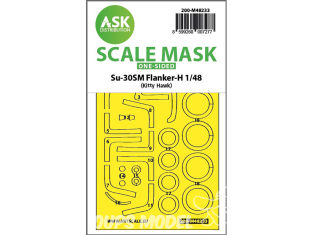 ASK Art Scale Kit Mask M48233 Sukhoi Su-30SM Flanker-H Kitty Hawk Recto 1/48