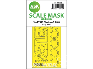 ASK Art Scale Kit Mask M48235 Sukhoi Su-27 UB Flanker-C Kitty Hawk Recto 1/48