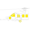 Eduard Express Mask EX1107 MH-60L Black Hawk TFace Icm 1/48