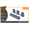 Clear Prop kit d'amelioration avion CPA72163 Jeu de roues F-86A type 1 pour kits CP 1/72