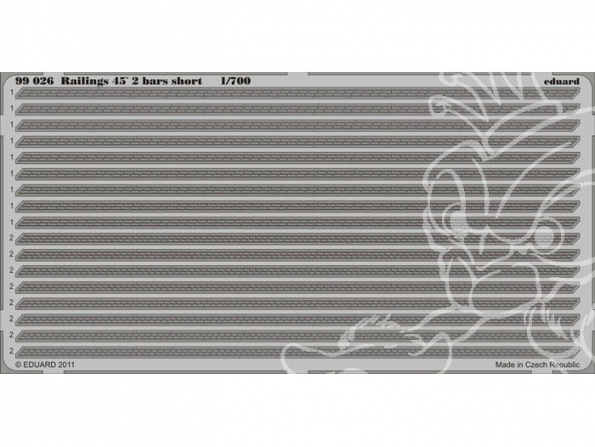 Eduard photodecoupe bateau 99026 Rambardes 2 chaines 1/700