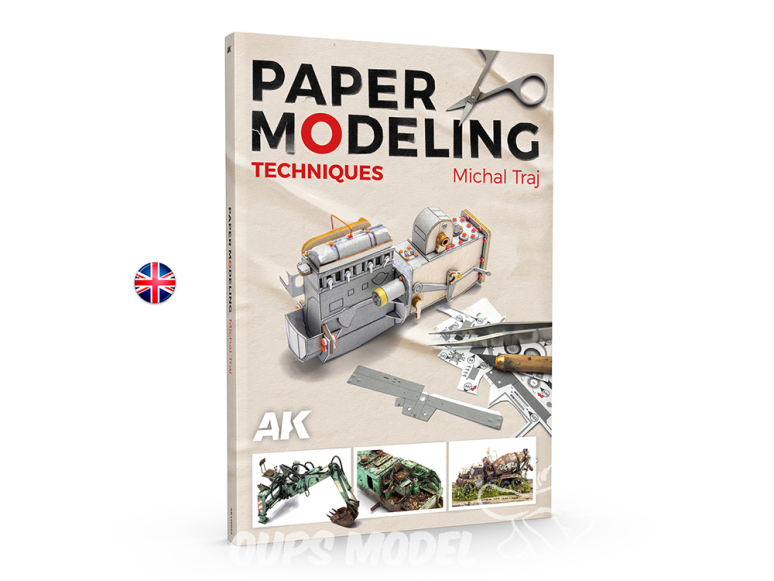 Ak Interactive livre AK130024 TECHNIQUES DE MODÉLISATION PAPIER MICHAL TRAJ en Anglais