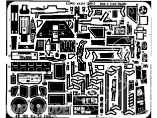 EDUARD photodecoupe avion 48180 Ka-50 Hokum 1/48