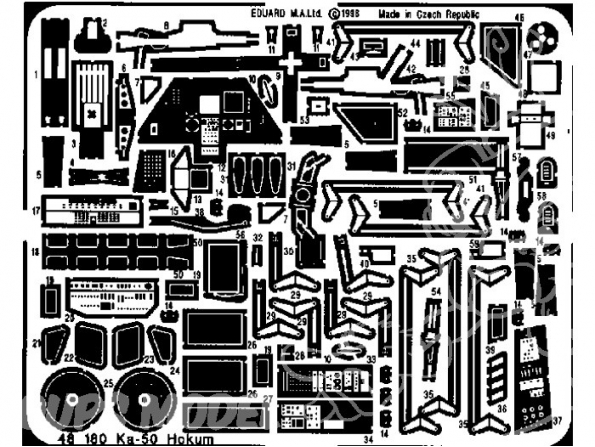 EDUARD photodecoupe avion 48180 Ka-50 Hokum 1/48