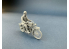 Copper State Models personel F32-059 Un estafette allemand conduisant une moto 1/32