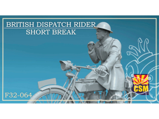 Copper State Models personel F32-064 Un Dispatch Rider britannique en courte pause 1/32