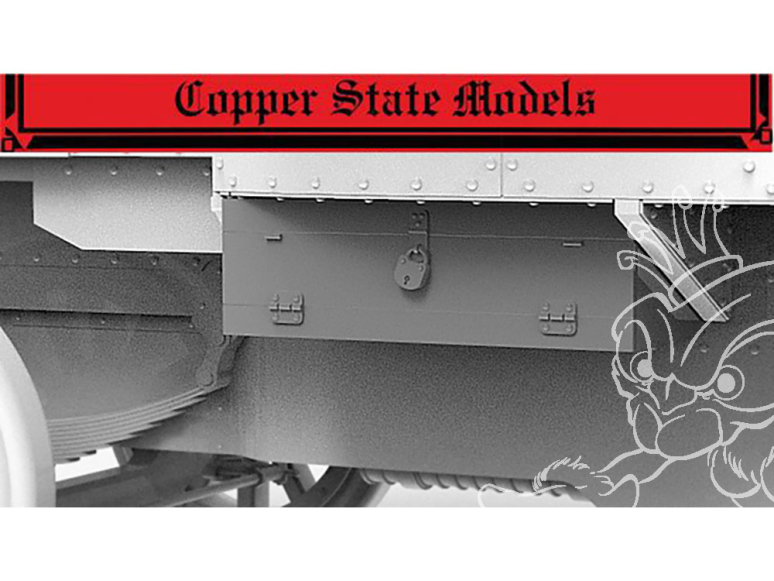 Copper State Models maquettes militaire A35-049 Coffre de rangement latéral Garford-Putilov 1/35
