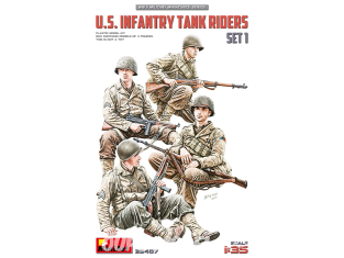 Mini Art maquette militaire 35407 U.S. Infantry Tank Riders. Set 1 1/35