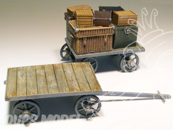 Plus Model 207 Caddie ferroviaire avec bagages 1/35