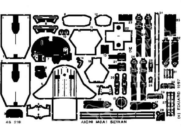 EDUARD photodecoupe avion 48219 M6A1 Seiran 1/48