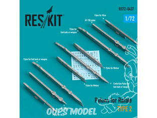 ResKit kit armement Avion RS72-0437 Pylônes pour Rafale type 2 1/72