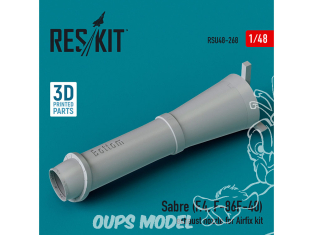 ResKit Avion RSU48-0268 Tuyère d'échappement Sabre F.4, F-86, F-40 pour kit Airfix imprimée en 3D 1/48
