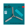 ResKit Hélico RSU48-0144 Rotor de queue Mi-24 pour kit Trumpeter imprimé en 3D 1/48