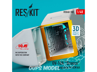 ResKit avion RSU48-0188 Baie de chargement OV-10A « Bronco » pour kit ICM (imprimé en 3D) 1/48