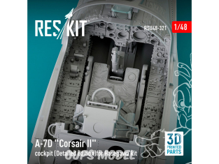 ResKit Avion RSU48-0321 Cockpit A-7D Corsair II édition détaillée pour kit Hasegawa imprimé en 3D 1/48