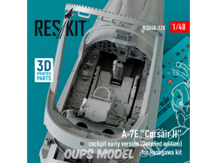 ResKit Avion RSU48-0320 Cockpit A-7E « Corsair II » première version (édition détaillée) pour kit Hasegawa imprimé en 3D 1/48