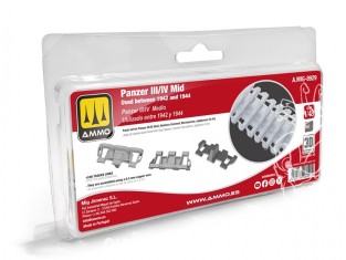 Ammo Mig 8929 Set chenilles Panzer III/IV Mid utilisé entre 1942 et 1944 3D 1/48