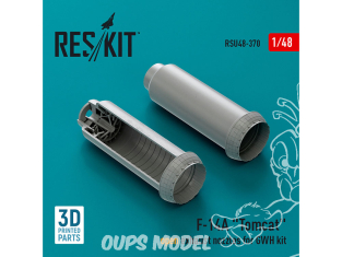 ResKit avion RSU48-0370 Tuyères d'échappement ouvertes F-14A « Tomcat » pour kit GWH imprimées en 3D 1/48