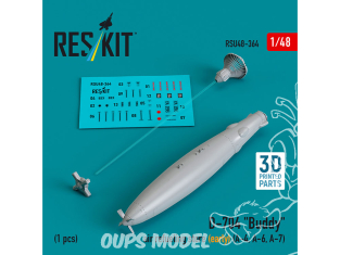 ResKit avion RSU48-0364 Magasin de ravitaillement en vol D-704 « Buddy » ancien modèle 1 pièce imprimé en 3D 1/48