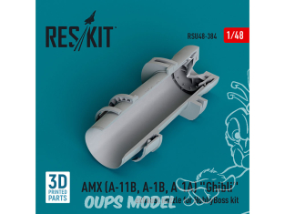 ResKit avion RSU48-0384 AMX A-11B, A-1B, A-1A BUSE D'ÉCHAPPEMENT GHIBLI POUR KIT HOBBYBOSS IMPRESSION 3D 1/48