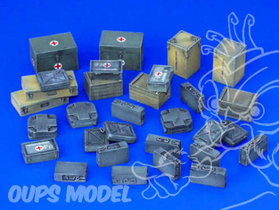 Plus Model 117 Caisses de munitions et medicales Allemandes WWII 1/35