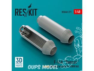 ResKit avion RSU48-0371 Buses d'échappement fermées pour F-14A Tomcat pour kit GWH imprimé en 3D 1/48