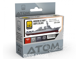 MIG peinture Atom 20604 Set couleurs bateaux modernes US Navy 4 x 20ml