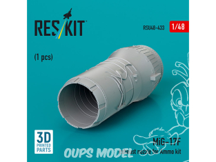 ResKit avion RSU48-0433 Buse d'échappement pour kit MIG-17F imprimée en 3D de MIG 1/48