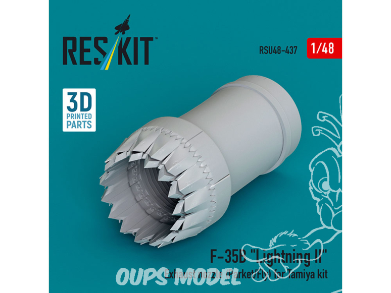 ResKit avion RSU48-0437 Buse d'échappement F-35B LIGHTNING II stationnement/vol kit Tamiya imprimé en 3D 1/48