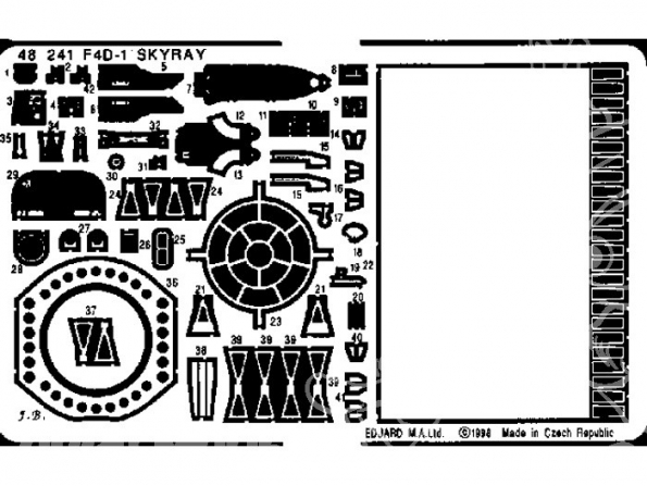 EDUARD photodecoupe avion 48241 F4D-1 Skyray 1/48