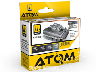 MIG peinture Atom 20731 Set modulation Dunkelgrau 4 x 20ml