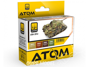 MIG peinture Atom 20743 Set couleurs standard Allemandes 1944/45 4 x 20ml