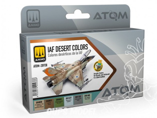 MIG peinture Atom 20938 Set couleurs Desert IAF 6 x 20ml