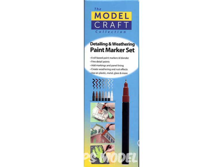 ModelCraft PPM1000 Ensemble de marqueurs de peinture Detailing et Weathering