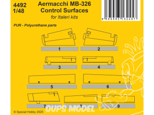 CMK 4492 Surfaces de contrôle Aermacchi MB-326 kit Italeri 1/48