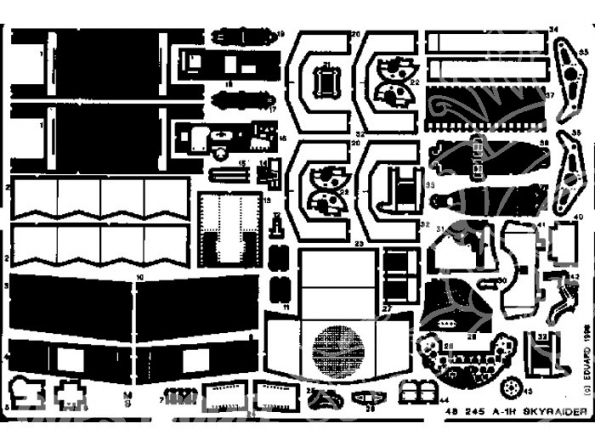 EDUARD photodecoupe avion 48245 A-1H 1/48