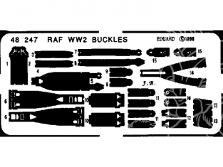 EDUARD photodecoupe avion 48247 Harnais RAF WWII 1/48