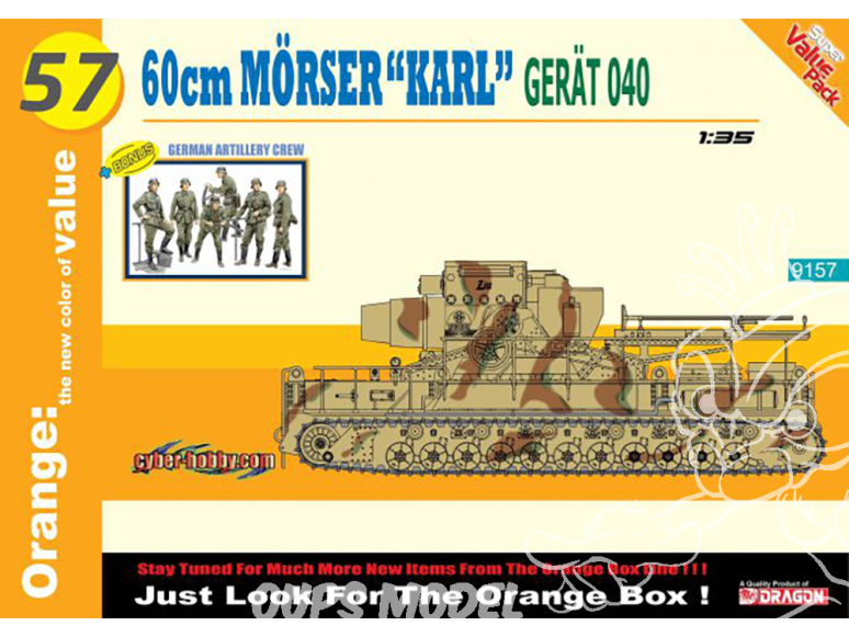 Cyber-Hobby maquette militaire 9157 60cm Morser "Karl" Gerat 040 + figurines 1/35