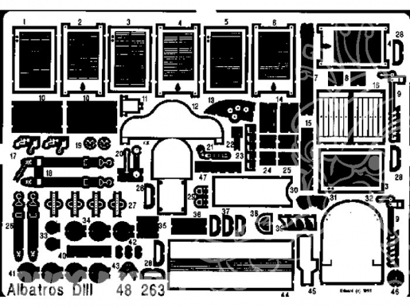 EDUARD photodecoupe avion 48263 Albatros D.III 1/48