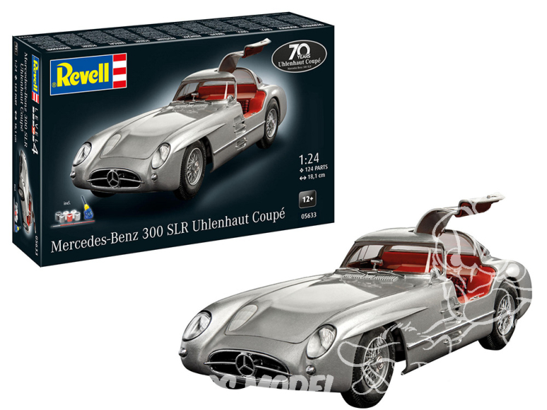Revell maquette voiture 05633 Gift Set Mercedes-Benz 300 SLR 70e anniversaire avec accessoires de base 1/24