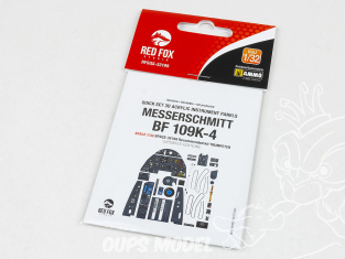 Red Fox Studio Tableaux de bord 3D avion RFQS-32199 Messerschmitt Bf 109K-4 Trumpeter 1/32