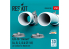 ResKit avion RSU48-0385 Prises d&#039;air pour F/A-18 HORNET A, B, C, D et CF-18 pour kit Kinetic imprimé en 3D 1/48