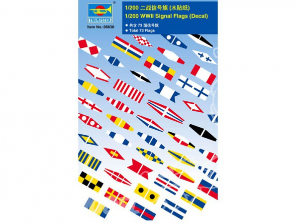 TRUMPETER photodecoupe 06630 SET DE DRAPEAUX code international des signaux maritimes pour navire 1/200