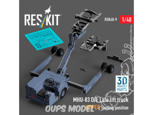 ResKit kit RSK48-0009 CHARIOT ÉLÉVATEUR MHU-83 D/E Late POSITION DE CHARGEMENT Haut IMPRIMÉ EN 3D 1/48