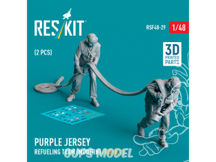 ResKit Figurine RSF48-0029 Maillot violet équipe de ravitaillement scène moderne 2 2pièces imprimées en 3D 1/48